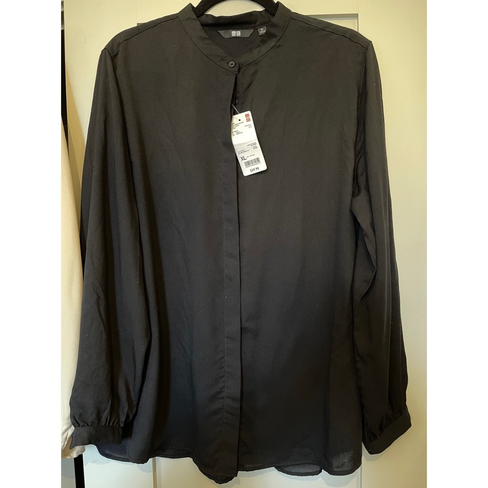 Uniqlo Black Blouse XL